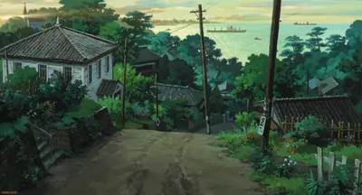 обои на рабочий стол миядзаки - Поиск в Google | Studio ghibli background,  Anime background, Anime scenery