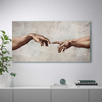 Руки Микеланджело на белом фоне Стоковое Изображение - изображение  насчитывающей жизнь, людск: 211949781
