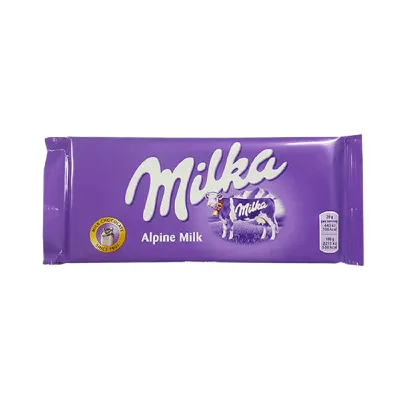 Milka White Chocolate Bar, 100g – Made In Eatalia