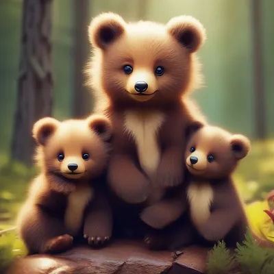 Милые медведи настоящие» — создано в Шедевруме