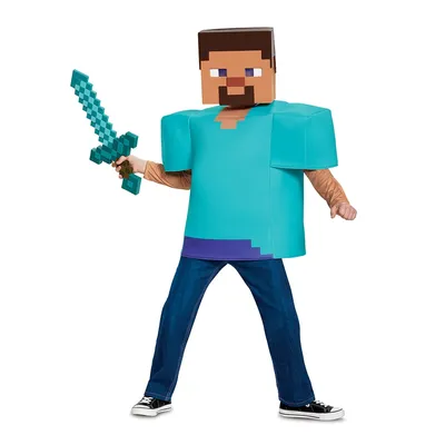 Minecraft Steve Child Adaptive Costume