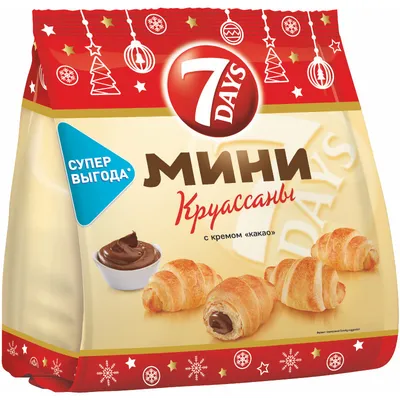 Мини-круассаны 7 Days с кремом какао, 300г - купить с доставкой в Самаре в  Перекрёстке