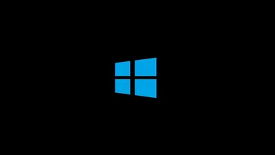 Скачать обои минимализм, квадраты, microsoft, black, blue, windows 10, win  10, раздел минимализм в разрешении 1920x1080