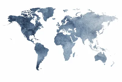 Цветная бланковая карта-схема мира - Мир - Каталог | Каталог векторных карт