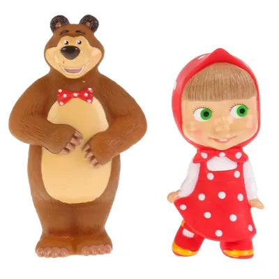 Маша и Медведь: Игрушка пластизоль для ванны \"Мишка и Маша\": купить фигурку  по доступной цене в Алматы | Интернет-магазин Marwin