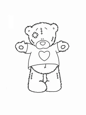 Медведь карандашом рисунок мультяшный (42 шт)
