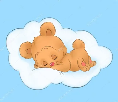 милый медвежонок спит в акварельной иллюстрации PNG , Очаровательны  иллюстрации, детский душ, милые животные PNG картинки и пнг рисунок для  бесплатной загрузки