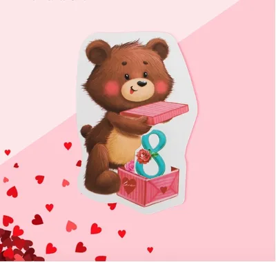 Подарок на 8 марта мишка сувенир из роз 3D, в подарочной коробке купить по  низким ценам в интернет-магазине Uzum (934139)