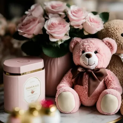 Плюшевый мишка Тедди в розовой кофте 55 см купить плюшевого мишку в Украине