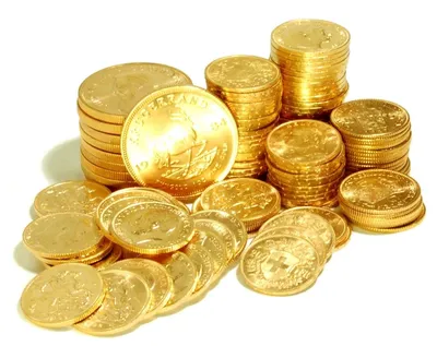 Золотые монеты картинки - 64 фото