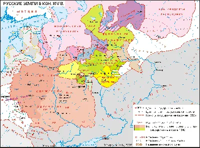 Русь в конце 12 первой половине 13 века.(Татаро-монгольское нашествие)  (Карта)