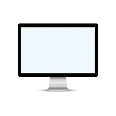 Монитор компьютера на белом фоне | Премиум векторы