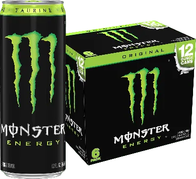 Monster Energy, Original, Energy Drink, 12 fl oz, 6 Pack - Walmart.com