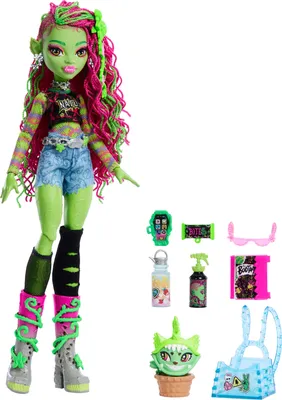 Monster High Venus McFlytrap Fashion Doll with Pet Chewlian and Accessories  - Walmart.com