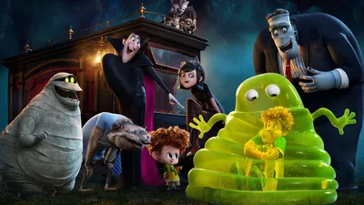 Монстры на каникулах: Дракула, Мэйвис, Джонатан, Деннис (Hotel Transylvania  Figures with Backdrop, Boo Voyage) купить в Киеве, Украина - Книгоград