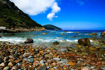 Фотографии Франция Corsica Море гора Природа Камни Побережье