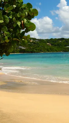 Обои на телефон пляж, песок, камень, море - скачать бесплатно в высоком  качестве из категории \"Природа\"