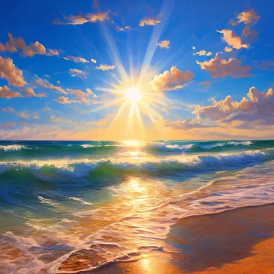 Море, солнце, пляж, тепло, солнечно…» — создано в Шедевруме