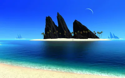 Острова на море, широкоформатные обои, картинки, фото 1440x900