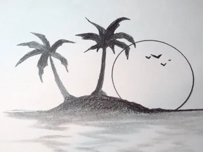 Акварельный рисунок карандашом, море …» — создано в Шедевруме