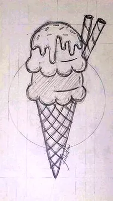 Картинка классное мороженое ❤ для срисовки