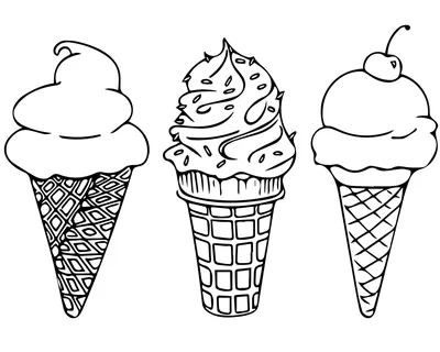 Рисунки мороженое для срисовки карандашом