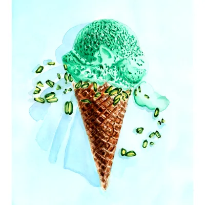 Рисунок Мороженого С Мелким Карандашом Изолированным На Белом Фоне —  стоковая векторная графика и другие изображения на тему Мороженое - iStock
