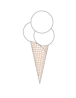 Мороженое Векторная Линейная Иллюстрация Мороженого В Конусе Рисование  Мороженого В Стиле Каракули — стоковая векторная графика и другие  изображения на тему Без людей - iStock