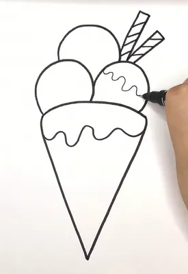Как нарисовать мороженое карандашом поэтапно | Ideias para desenho, Pintura  a lápis, Inspiração de desenho