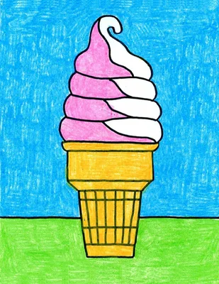 Как нарисовать мороженое карандашом поэтапно | Артбуки, Рисунки, Острые  карандаши