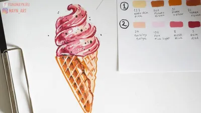 Красивая книга мороженое сладкое набор летняя еда ручной рисунок рисунок  для детей | Премиум векторы
