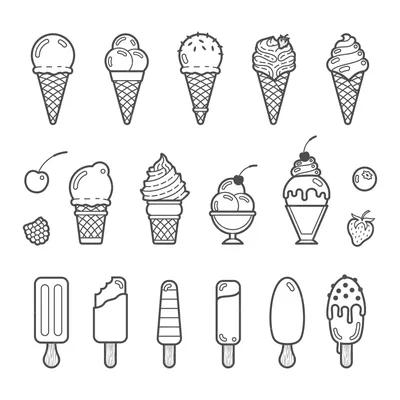Мороженое бесшовный шаблон. Рисунок Озил Векторное изображение ©OK.IMAGES  301017070
