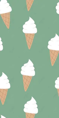 бесшовные мобильные обои с мультяшными ванильными рожками мороженого Фон  Обои Изображение для бесплатной загрузки - Pngtree