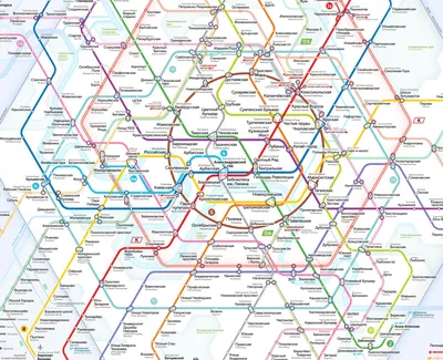 Схема линий Московского метро через сто лет