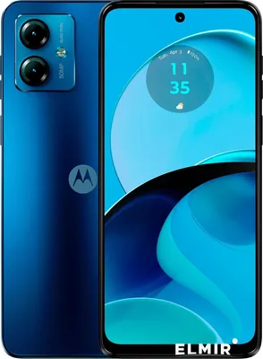 Мобильный телефон Motorola Moto G14 4/128GB Sky Blue (PAYF0027RS) купить |  ELMIR - цена, отзывы, характеристики
