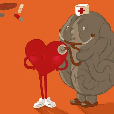 Человеческое Сердце И Мозг На Весах Через. Фотография, картинки,  изображения и сток-фотография без роялти. Image 53917047