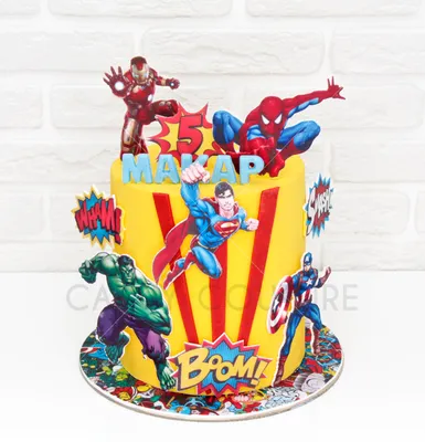 Торт с героями из комиксов издательства Marvel Comics «Мстители» 🕷️🕸️ |  Instagram