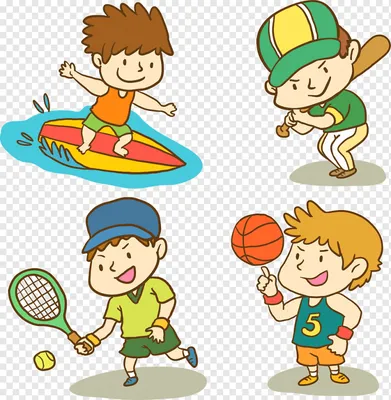 векторный мультфильм спорт дети PNG , международный детский день, день  детей, элементы дизайна PNG картинки и пнг PSD рисунок для бесплатной  загрузки