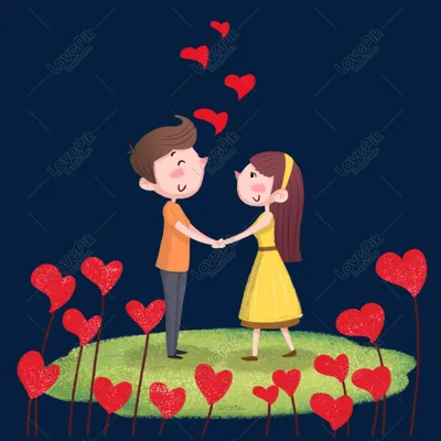 Мультфильм рисованной пара знакомства любовь скачать бесплатно  изображение_Фото номер 611747545_PSD Формат изображения_ru.lovepik.com