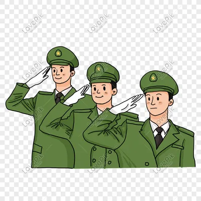 Национальный день, милый мультфильм солдат салют иллюстрации  изображение_Фото номер 611216514_PSD Формат изображения_ru.lovepik.com
