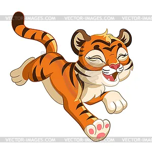 Мультяшный тигр изолирован | Премиум векторы