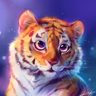 Карикатурный тигр Стоковая иллюстрация ©agaes8080 #40601021