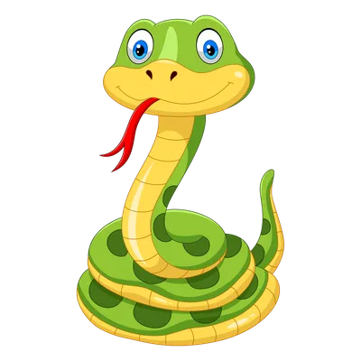Мультяшный Змеи Векторная Иллюстрация — стоковая векторная графика и другие  изображения на тему Белый фон - Белый фон, Зелёный цвет, Змея - iStock