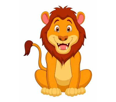 Мультяшный лев в полный рост» — создано в Шедевруме