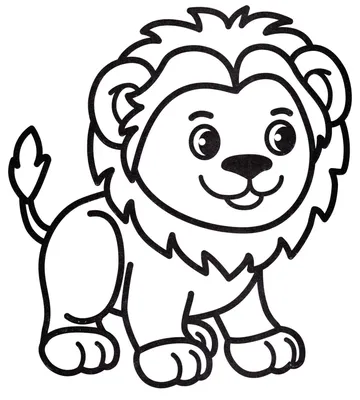 Красивый мультяшный лев ,из …» — создано в Шедевруме