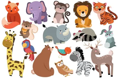 Красивые картинки животных для детей нарисованные цветные (36 фото) 🔥  Прикольные картинки и юмор