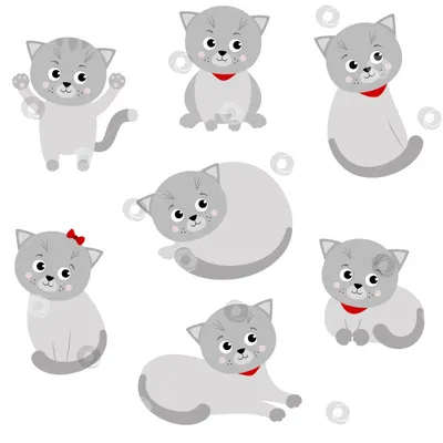 рисунок четыре забавных разных мультяшных кота в зимней шапке на белом фоне  PNG , рисунок кошки, рисунок автомобиля, мультфильм рисунок PNG картинки и  пнг рисунок для бесплатной загрузки