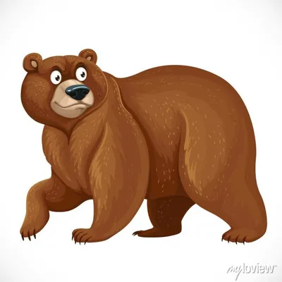 Иллюстрация Милый мультяшный медведь в стиле 2d, детский, персонажи
