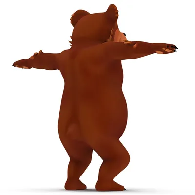 Мультяшный медведь для снаряжения Майя 3D модель 3D Модель $79 - .ma -  Free3D