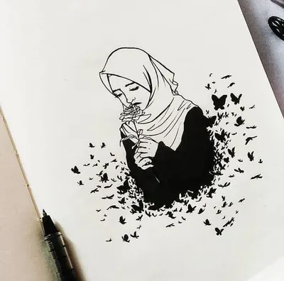 Мусульманка рисунок карандашом - 71 фото